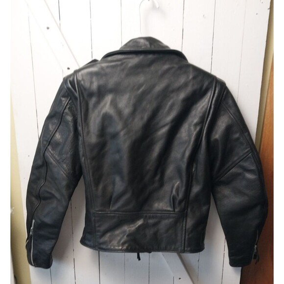 Harley Davidson Women's Leather Jacket Size Small Black Motorcycle Biker Zip Up - Picture 9 of 12